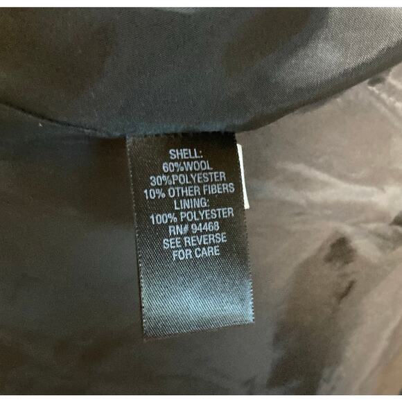 Womens Wool and Polyester Blend Croft  Barrow Coat Jacket Black Size S with Belt - Picture 6 of 8